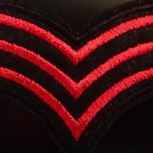 MILITARY PATCH - Red/Black Military Rank Patch