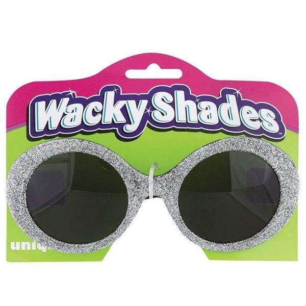 Silver Glitter Novelty Glasses