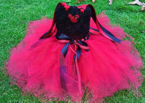 CUSTOM MADE Baby/Toddler tutu dress –  Simple Toddler Minnie Mouse Sparkle Tutu Dress SIZE: 2YRS