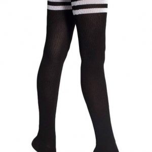 SOCKS - Thigh-High - BLACK Stripe  Socks