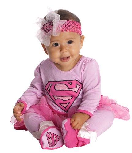 Supergirl Onesie And Headpiece Baby Costume Size 6-12 months