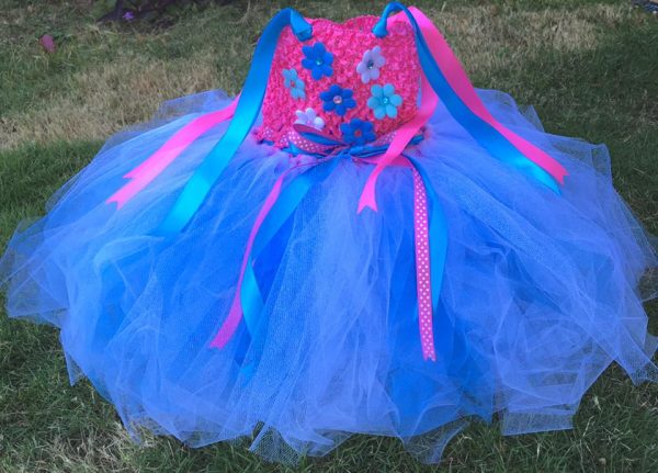 CUSTOM MADE Toddler tutu dress – Soft Blue/White Fluffy Sparkle Tutu Dress