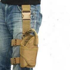 Leg Gun Holster - Tactical Airsoft Right Leg Thigh Holster - SAND