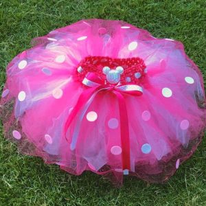 CUSTOM MADE Toddler tutu -  Pink/White Minnie Mouse Sparkle tutu