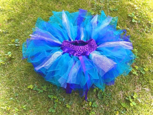 CUSTOM MADE Toddler tutu –  Toddler Teal/Purple Sparkle Tutu
