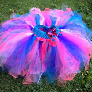 CUSTOM MADE Toddler tutu  –  pink/purple/aqua sparkle tutu