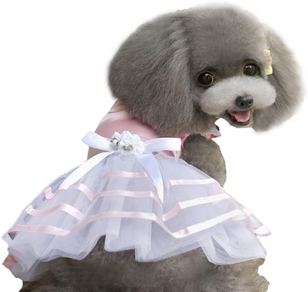 Tutu Princess Dress Stripe Bow Lace Skirt - Image 2