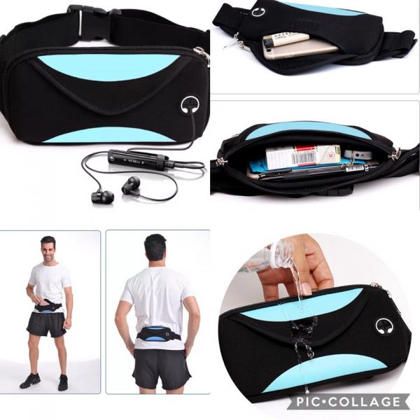 UNISEX waterproof FANNY PACK / WAIST POUCH - LT BLUE