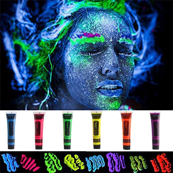 NEON FACE PAINT 25ml  UV Paint Glow Body Paint (Squish & Glow) - Image 3