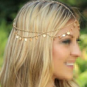 Head Chain - GOLD Bohemian/Indian circle head chain