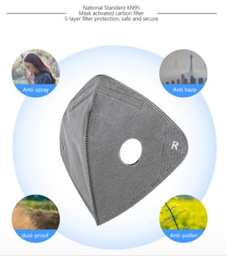 Mask Accessory - 5 layers Activated Carbon Dustproof PM2.5 Dust Mask Filter - Image 3