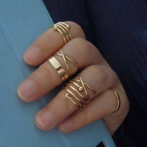 Knuckle Rings - 6Pcs Set Midi Above Knuckle Joint Rings