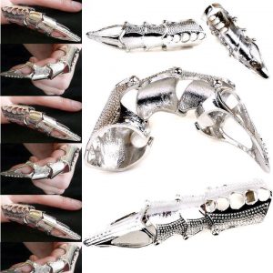 Knuckle Rings - Alloy Spike Armor Knuckle Joint Full Punk Gothic Finger Dragon Ring
