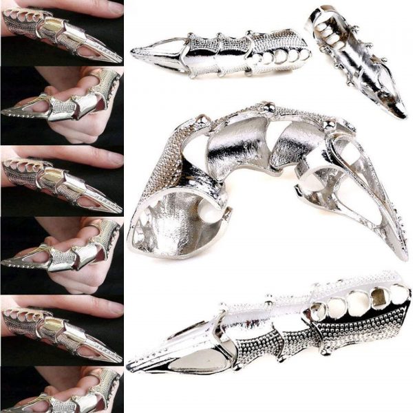 Knuckle Rings - Alloy Spike Armor Knuckle Joint Full Punk Gothic Finger Dragon Ring