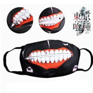 ANTI DUST Cotton Blend Black Anime Face Mask – Tokyo Ghoul Ken Kaneki 1
