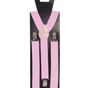SUSPENDER - Y-Shape Clip-on 1" Suspenders - BABY PINK