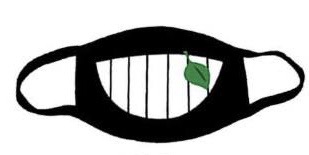ANTI DUST WHITE Unisex Cotton Blend Black Mouth Mask – TEETH WITH LEAF
