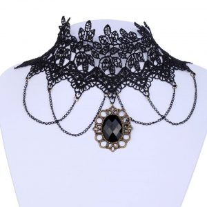 Lace Choker - Black Lace Choker Victorian Gothic Collar #10