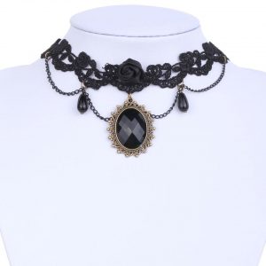Lace Choker - Black Lace Choker Victorian Gothic Collar #8