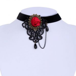 Lace Choker - Black Lace Choker Victorian Gothic Collar #9