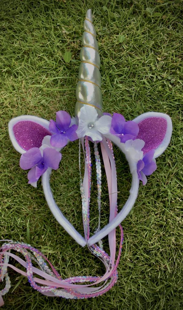 CUSTOM MADE Unicorn ???? Headbands Magenta-Silver