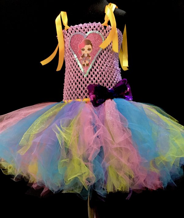 CUSTOM MADE Child Tutu Dress – Girls LOL Surprise Tutu Dress SIZE: 3-5YRS