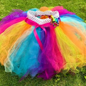 CUSTOM MADE Child tutu – Girls Rainbow Sparkle Tutu
