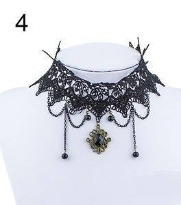 Lace Choker - Gothic Steampunk Lace Flower Choker Necklace #4