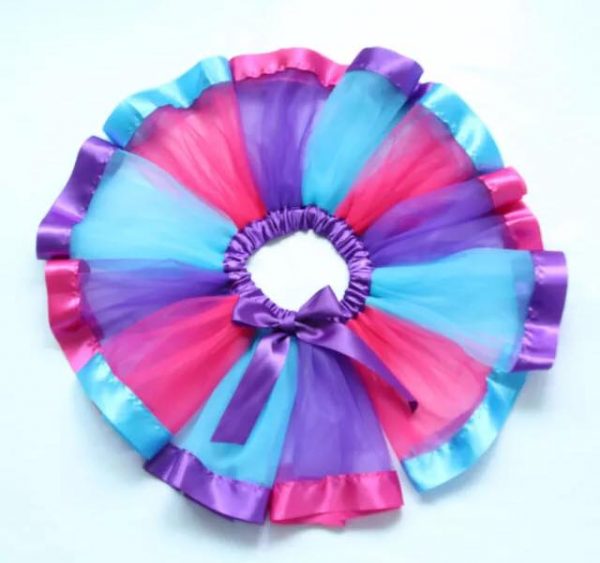 ADULT RIBBON TUTU – Hot Pink , Purple and Aqua