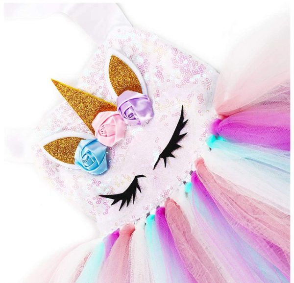 Unicorn Tutu Dress Pastel  - SIZE: SMALL - Image 3