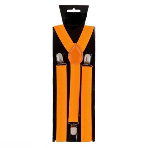 SUSPENDER - Y-Shape Clip-on 1" Suspenders - NEON ORANGE