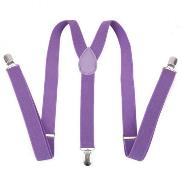 SUSPENDER - Y-Shape Clip-on 1" Suspenders - PURPLE