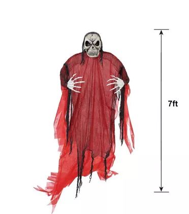 HALLOWEEN DECORATION - Giant Red Reaper Decoration - Image 3