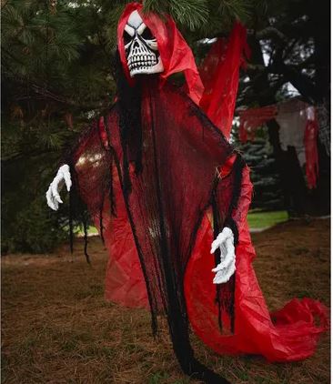 HALLOWEEN DECORATION - Giant Red Reaper Decoration - Image 2