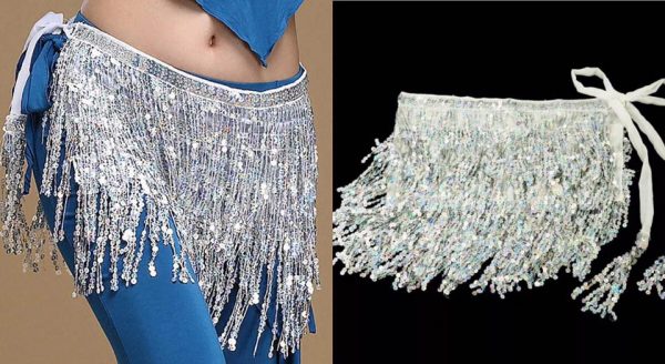 Belly Dance Sequin Tassel Hip Scarf - Image 2