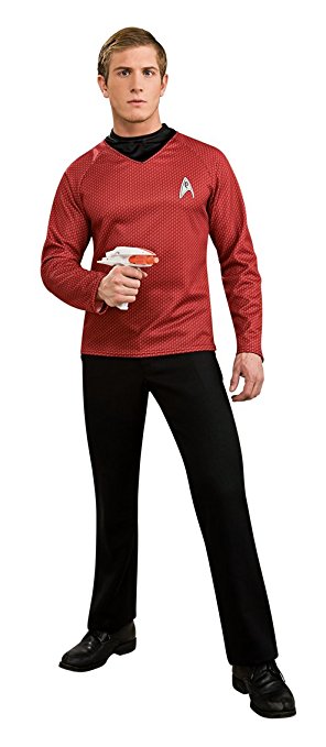 Star Trek Movie Deluxe RED Shirt, Adult Large Costume