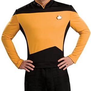 Star Trek The Next Generation Deluxe Gold Shirt, Adult Large Costume LARGE