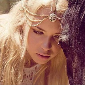 Head Chain - Women’s GOLD drape Head chain