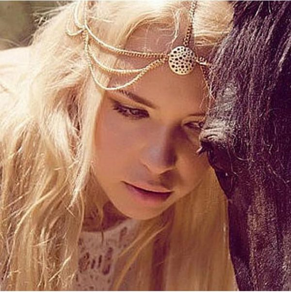 Head Chain - Women’s GOLD drape Head chain