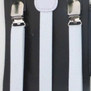 SUSPENDER - Y-Shape 1/2" Skinny Bright White