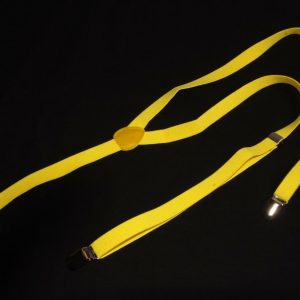 SUSPENDER - Y-Shape 1/2" Skinny Bright Yellow