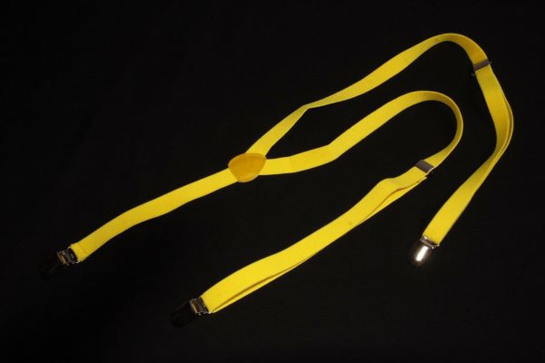 SUSPENDER - Y-Shape 1/2" Skinny Bright Yellow