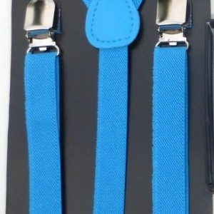 SUSPENDER - Y-Shape 1/2" Skinny TURQUOISE