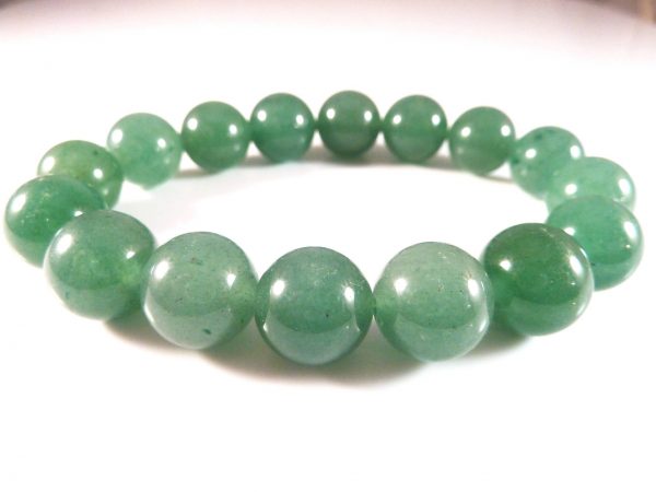 BRACELET - 12MM Green Aventurine natural stone beads