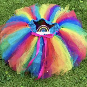 CUSTOM MADE Child tutu – Girls Rainbow Sparkle Tutu Skirt