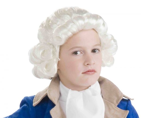 Colonial Boy Child JUDGE Wig, White