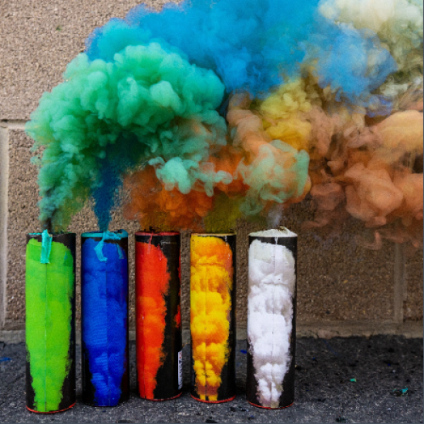 Colorful Effect SMOKE BOMBS GRENADE w/Wick – BLUE