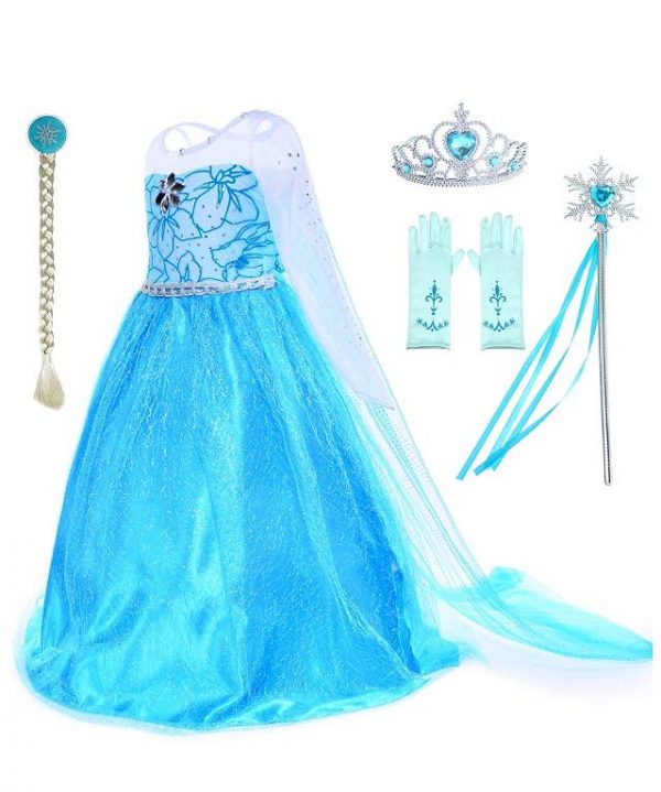Disney's Frozen Deluxe Snow Queen Princess Elsa Costume Dress