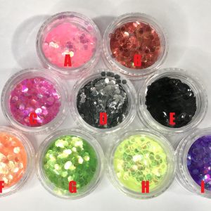Hexagonal Shaped Neon Glitter - LARGE