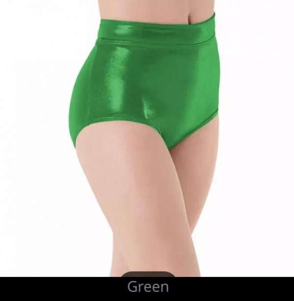 BOY SHORTS - HIGH WAIST METALLIC SHORTS - Metallic GREEN Underpants